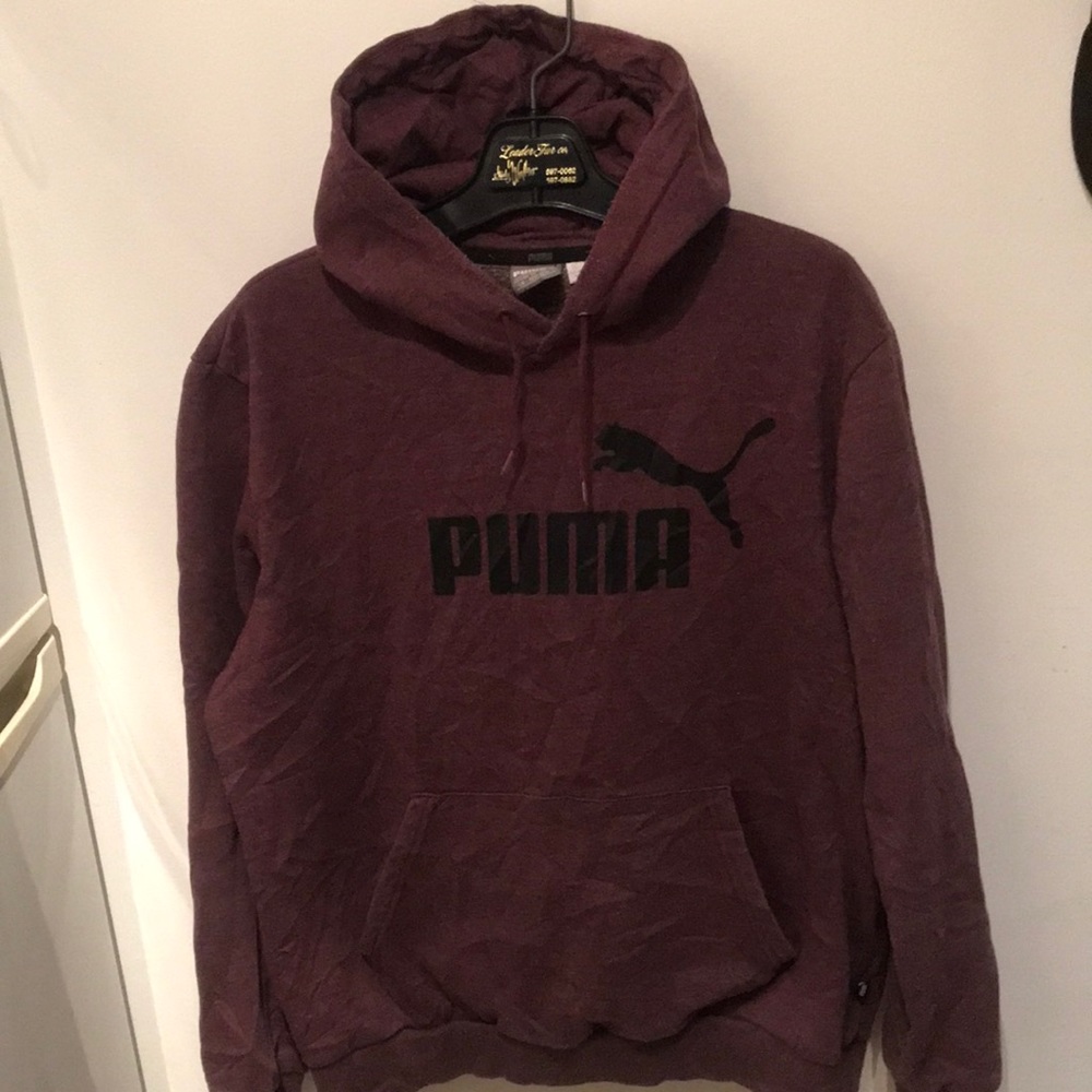 Burgundy/Wine coloured Puma Athletic Hoodie SZ L